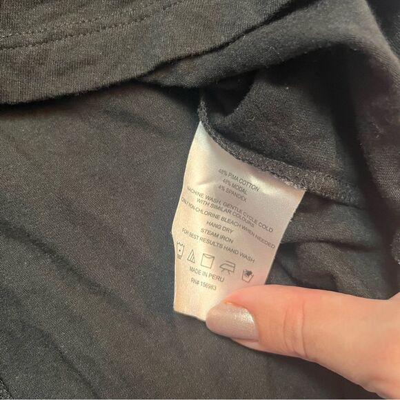 Evereve Black Long Sleeve Sweatshirt Top Size XL - Picture 5 of 5